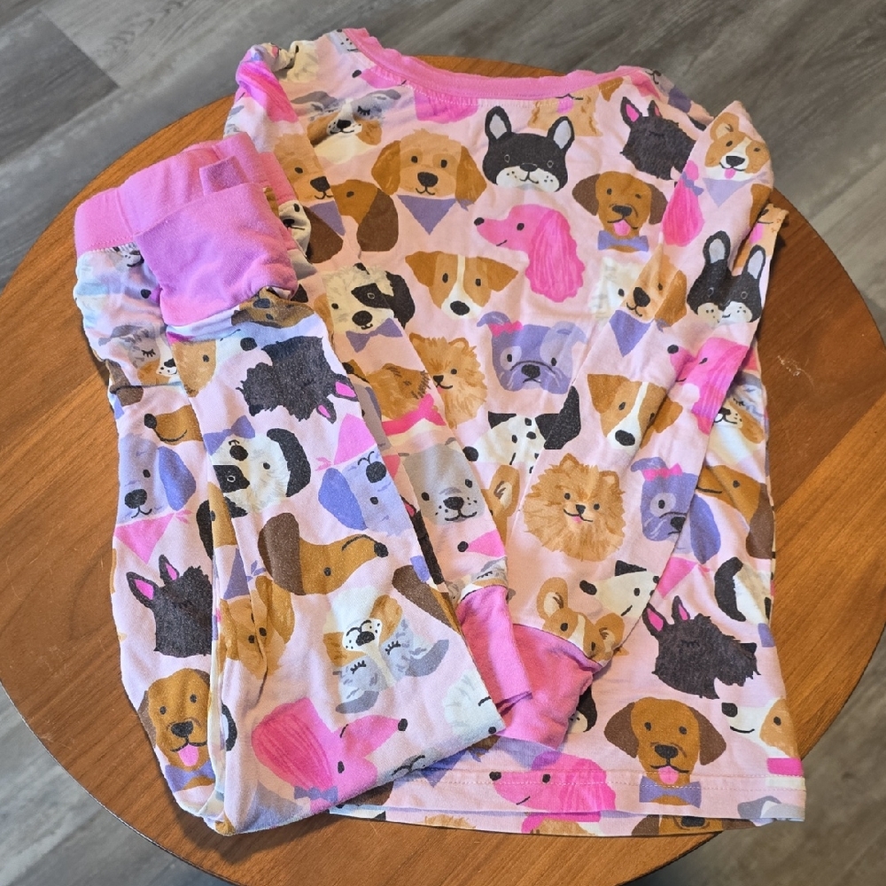 Little Sleepies Pink and Purple Animal Print Kids Pajama Set